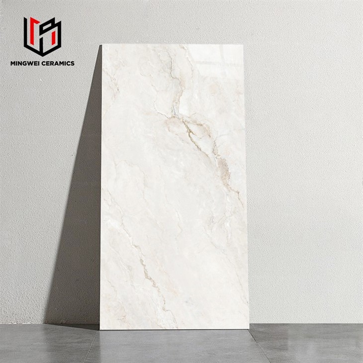 High-Gloss Marble Look Floor Tiles
