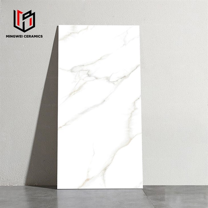High-Gloss Marble Look Floor Tiles