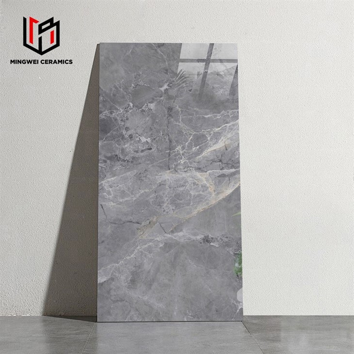 Pure Gray Glossy Ceramic Tile