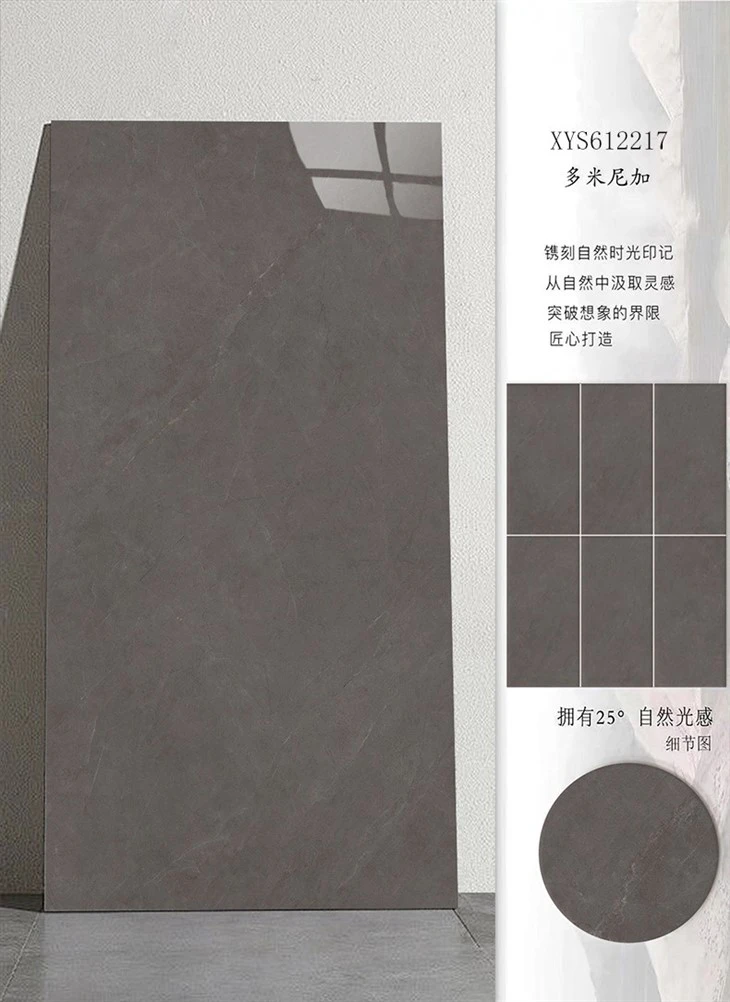 Soft Charcoal Grey Ceramic Tiles With High Gloss Finish